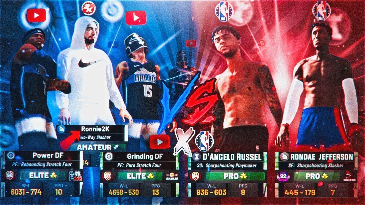 Epic NBA 2K19 Showdown: Ronnie2K & Power & Grinding DF Face Off Against D'Angelo Russell & RHJ! 🏀