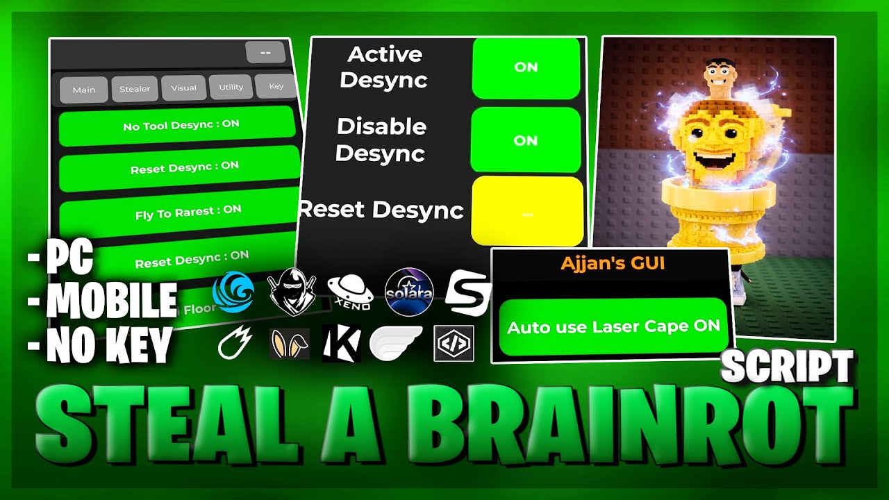 Steal Brainrot Script - No Key, Win Duels, Instant | ๐