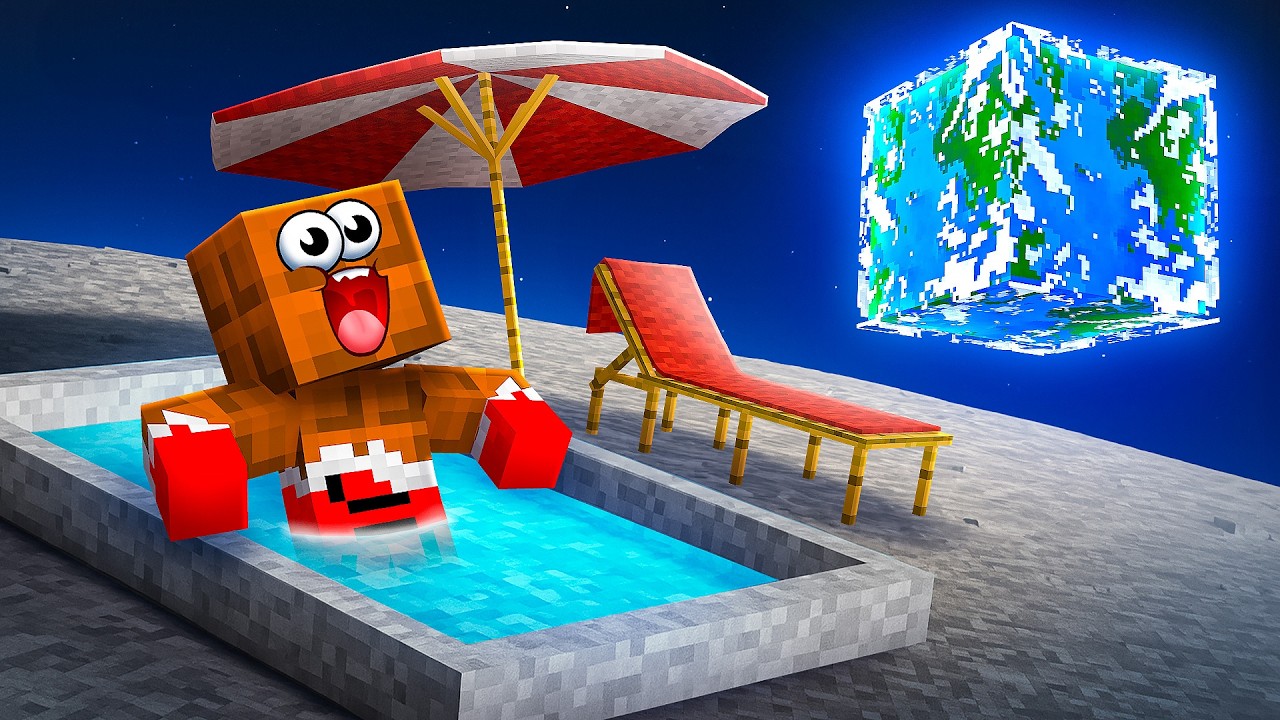 Мой друг живёт на Луне в Minecraft 🌕