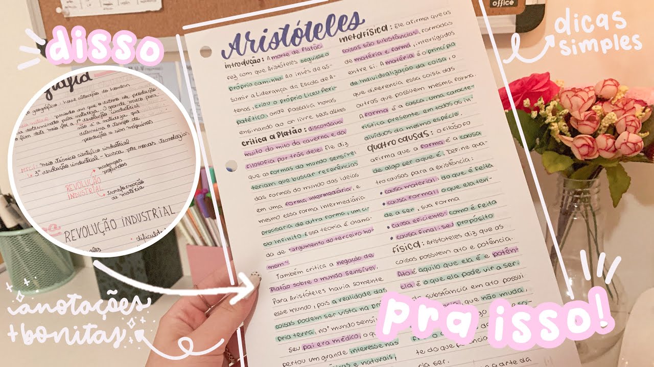 Dicas para Anotações Mais Bonitas ✨