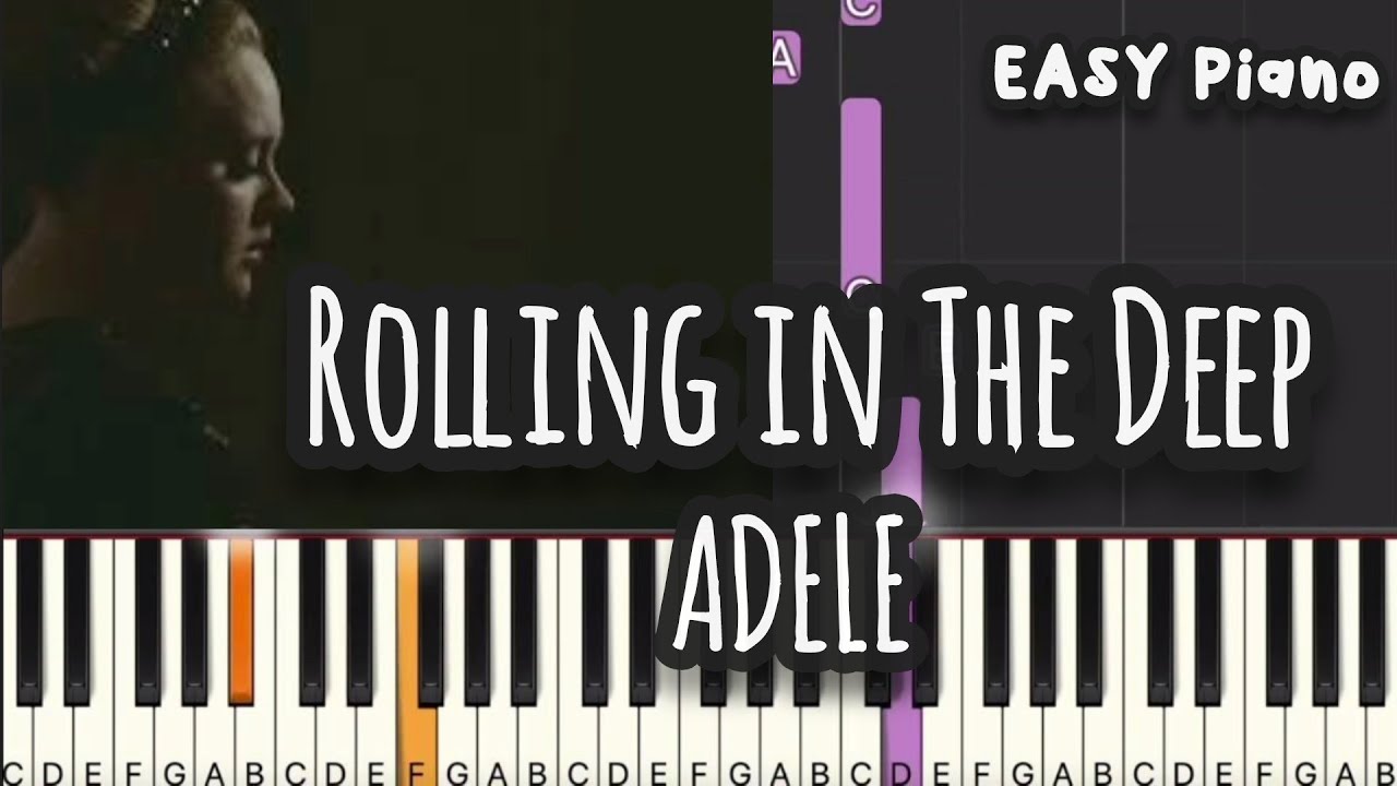 Adele - Rolling in the Deep Easy Piano Tutorial 🎹