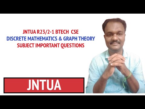 JNTUA R23/2-1 BTECH  CSE DISCRETE MATHEMATICS & GRAPH THEORY SUBJECT IMPORTANT QUESTIONS #jntua