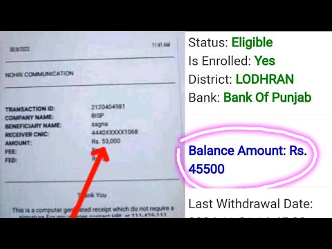 ڈائنامک رجسٹری اور جانچ پڑتال والوں کی پیمنٹ آنا شروع قسط کن اضلاع میں چل رہی ہے سن لو #bisp #8171 