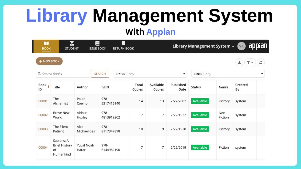Build a Library Management System with Appian 📚