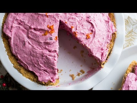 No-Bake Creamy Cranberry Pie 🍒