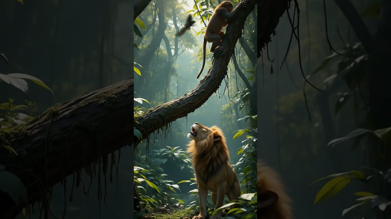 Jungle's True Hero: Monkey vs Lion 🐒🦁
