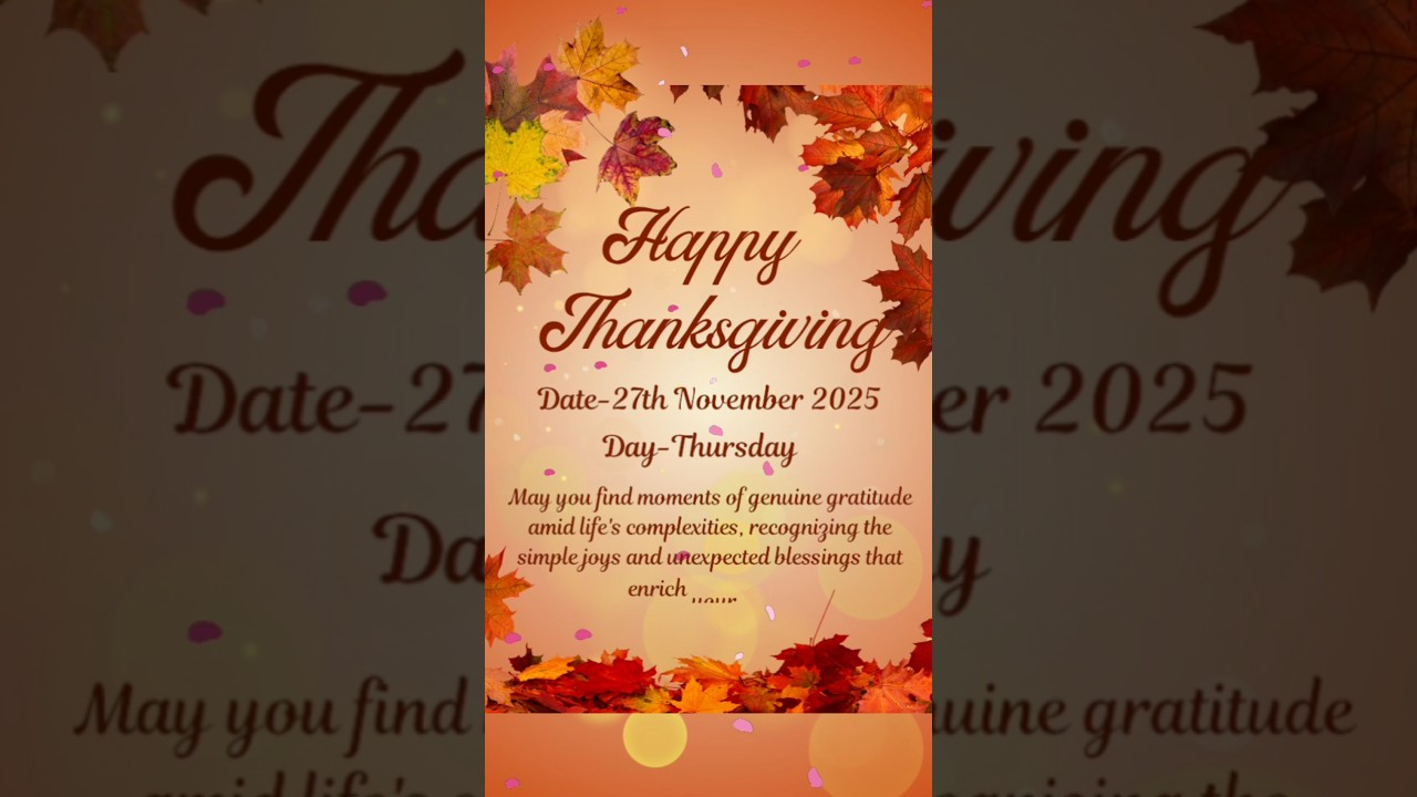 Thanksgiving Day 2025: Date & Day 🦃