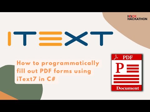 Fill PDF Forms Programmatically with iText7 in C#