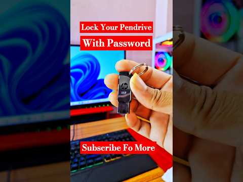 How to Lock Pendrive with Password |