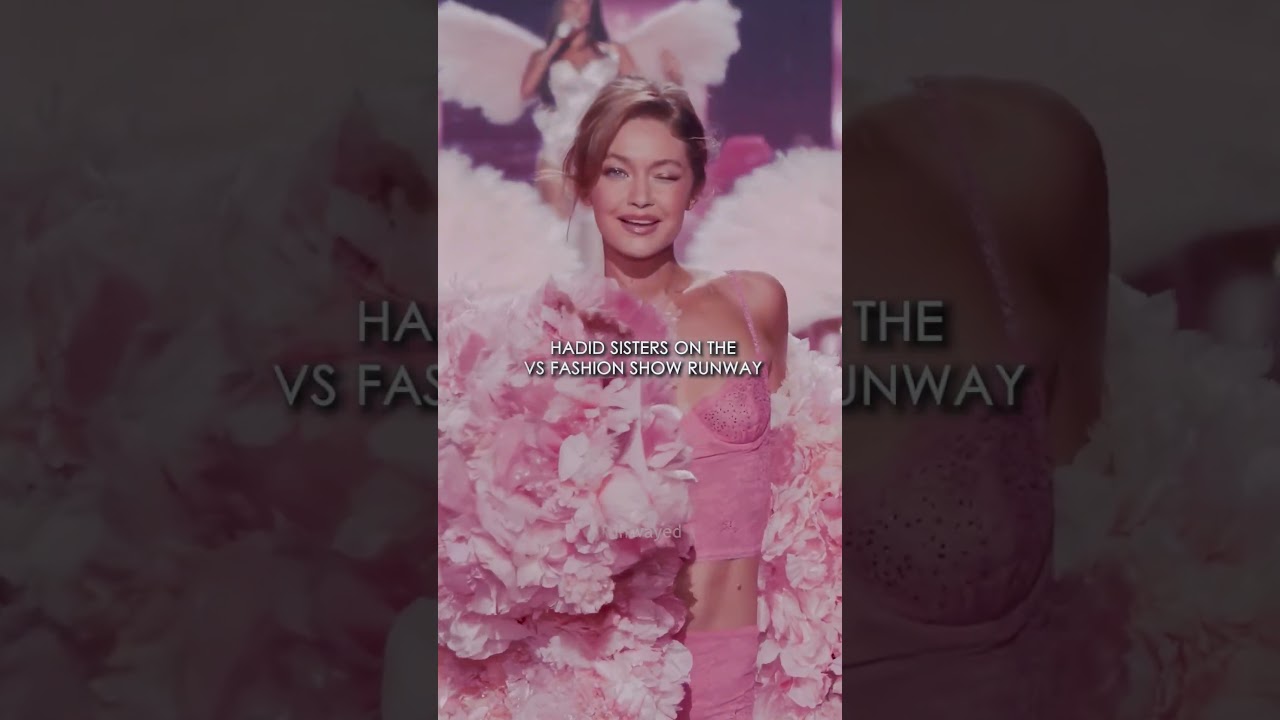 The Hadid sisters on the VS Runway #victoriasecret #fashion #hadidsisters #bellahadid #gigihadid