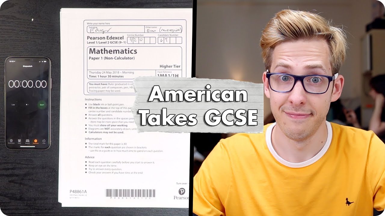American Tackles British GCSE Higher Maths! 🇬🇧 Is It Really That Tough?