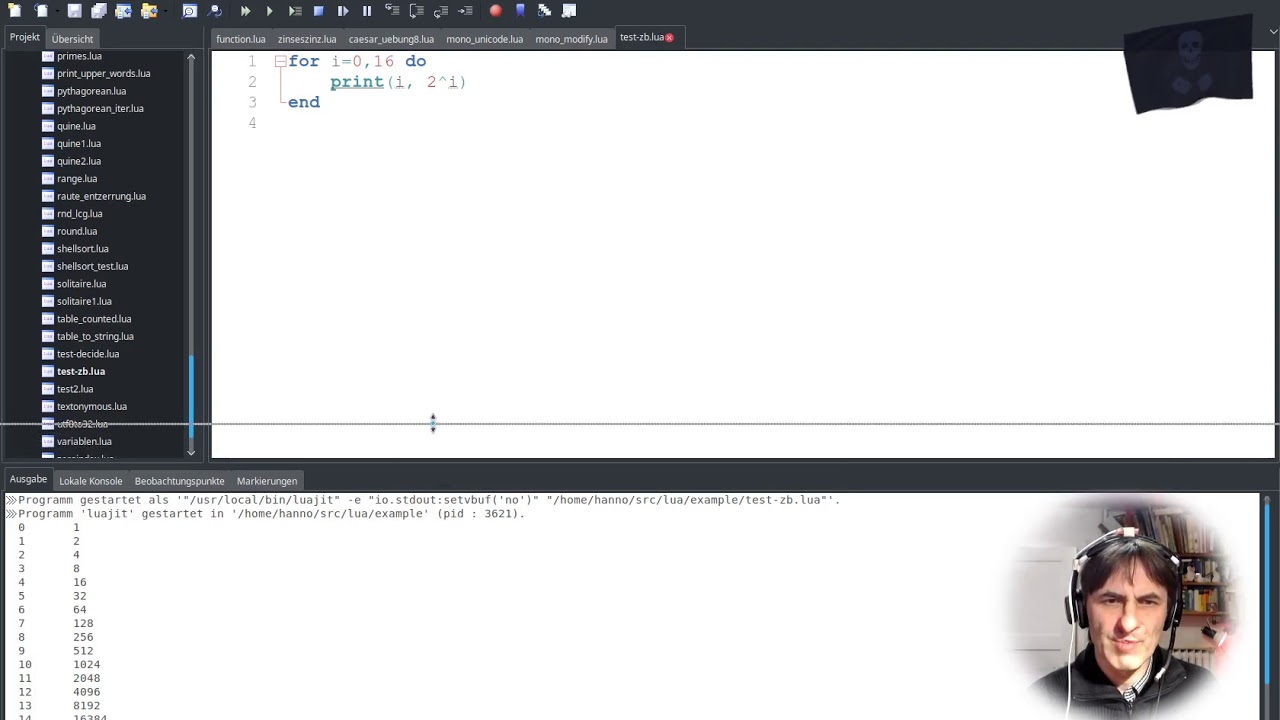 Informatik 107: Einführung in Lua mit Zerobrane IDE