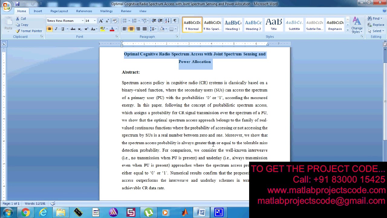 Maximize Spectrum Efficiency with Joint Sensing & Power Allocation in Cognitive Radio 📶