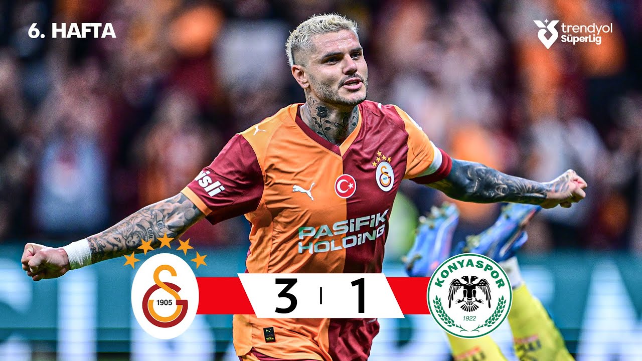 Galatasaray vs Konyaspor Highlights: 3-1 Victory in Trendyol Süper Lig 🏆