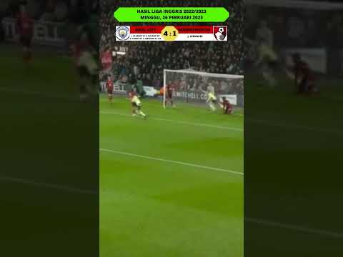 HASIL MAN  CTY VS BOURNEMOUTH 2022 2023