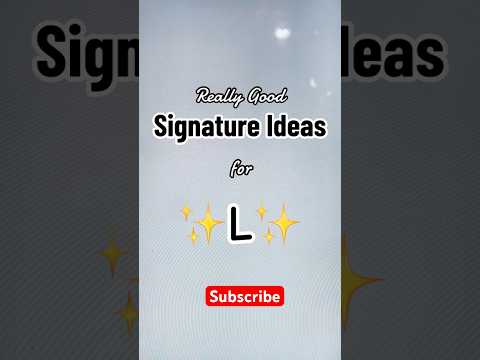 Letter L signature ideas #2023 #signature #fashion