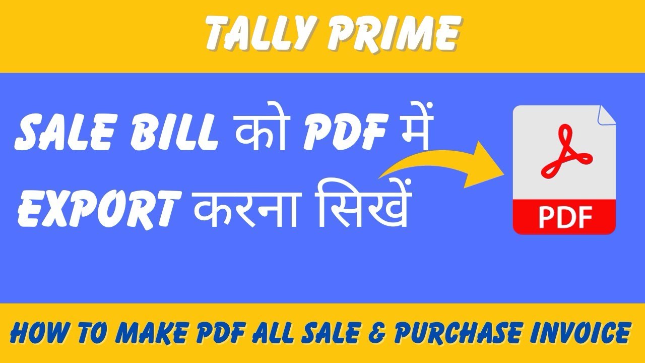 Step-by-Step Guide to Export All Sale Invoices as PDFs in Tally Prime 🧾