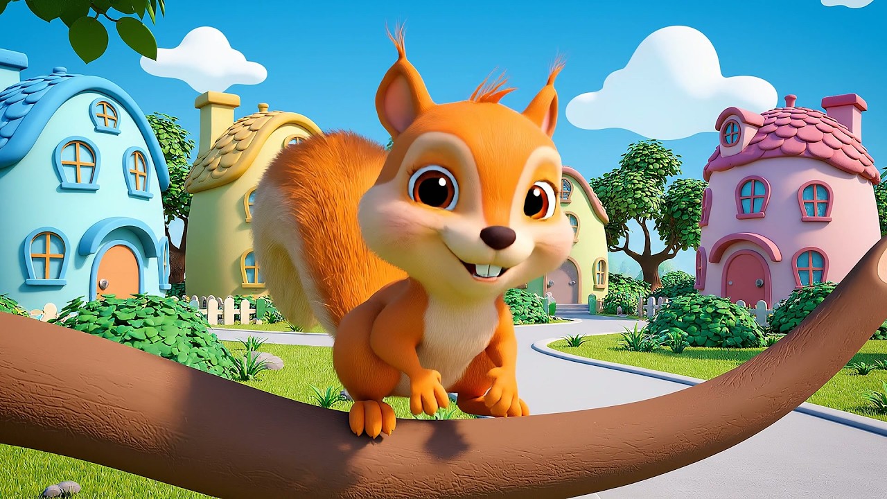 Весёлая детская песенка о прыгающей белочке 🐿️