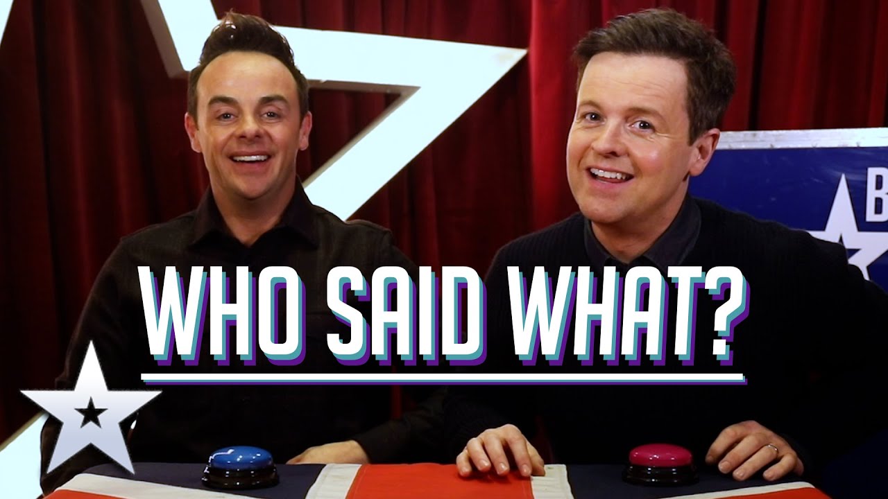 Ant & Dec Face Off in Exciting 'Who Said What?' Challenge on BGT 2022 π€