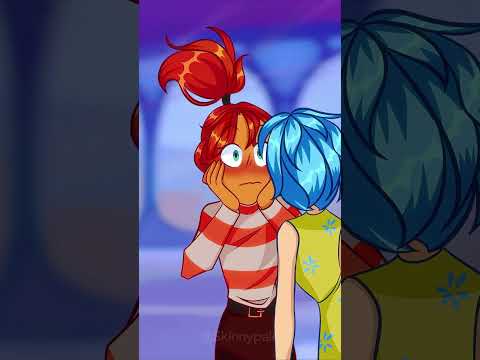 Anxiety KISS Joy 😘  (Inside out 2 Animation) #shorts #animation #memes