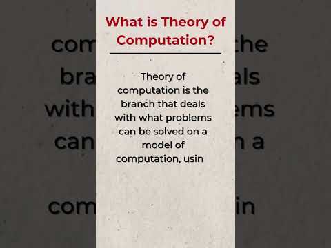 What is Theory of Computation? #theoryofcomputation #shorts