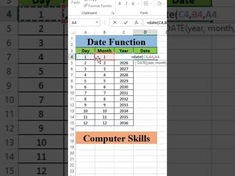 📆 How to Use the DATE Function in Excel | Format & Manage Dates Easily!