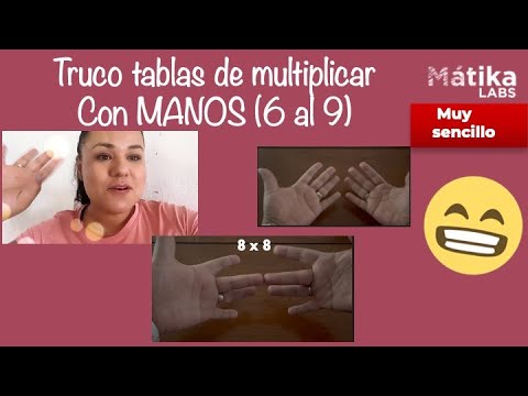 Truco para tablas de multiplicar con manos (6-9) ✋