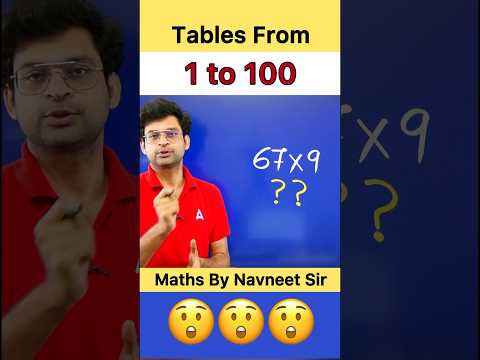 😲 Tables From 1 to 100 सिर्फ़ 5 Seconds में | Navneet sir | Adda247