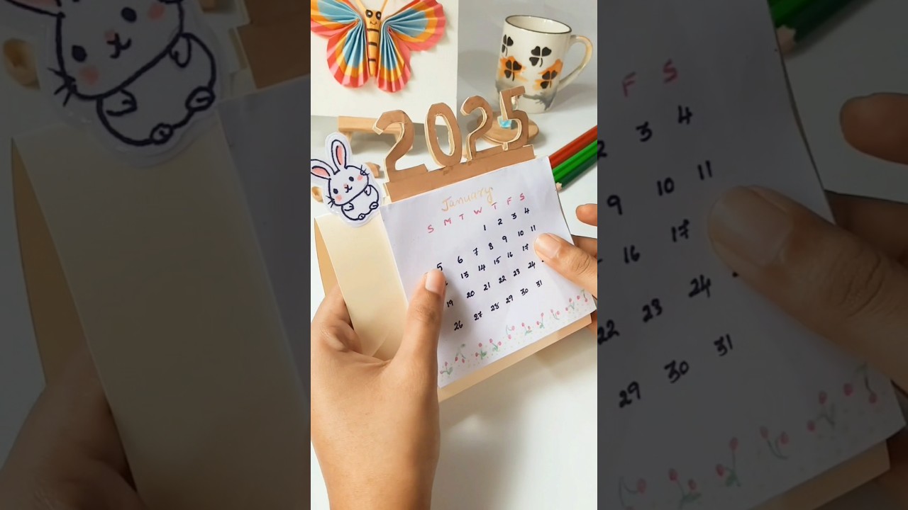 Adorable DIY Calendar for 2025 🐰