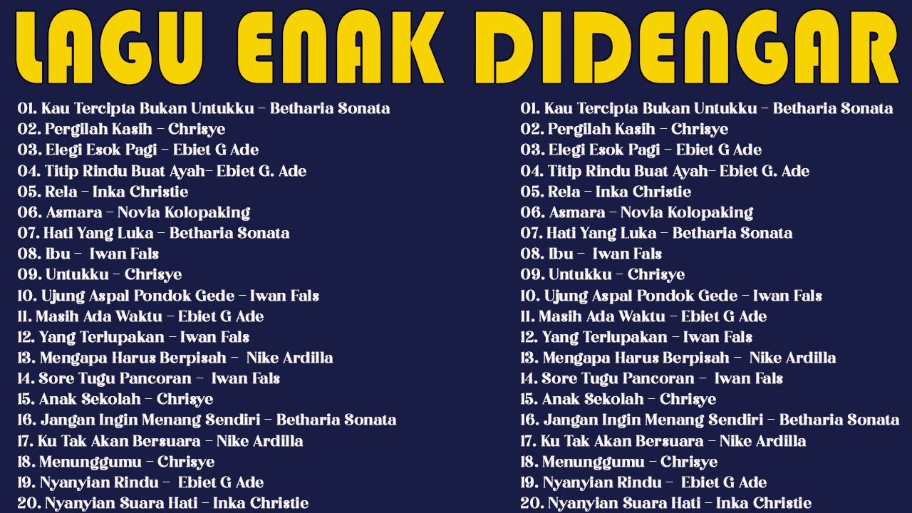 Top 20 Lagu Lawas Nostalgia 80an 90an Terpopuler | Lagu Lawas Penuh Kenangan