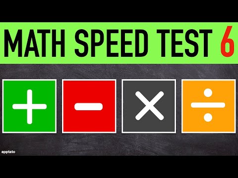 Math Speed Test #6 (25 Math Problems) - Addition Subtraction Multiplication Division Mental Maths