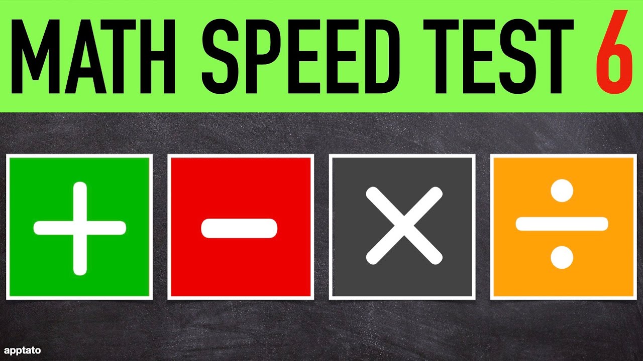 Challenge Your Math Skills with Speed Test #6! 🧠 - 25 Problems on Addition, Subtraction, Multiplication & Division