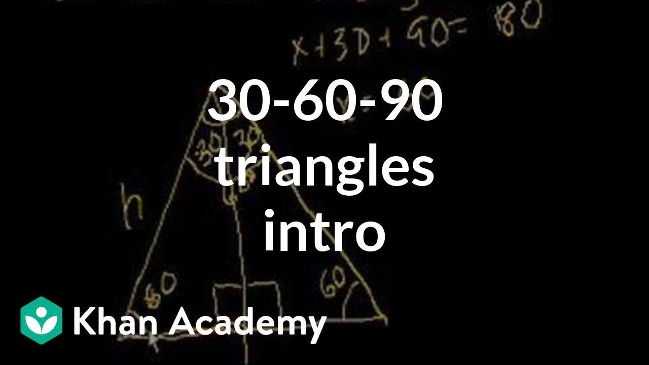 30-60-90 Triangles & Right Triangle Basics π