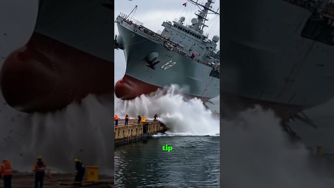 Massive 10,000-Ton Ship Launch 🚢