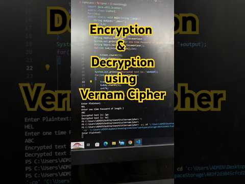 Encryption & Decryptionusing Caesar Cipher #viral #shortsfeed #youtubeshorts #encryption #ytshorts