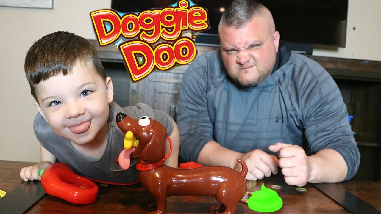 Caleb & Dad's Hilarious Doggie Doo Family Game Play ๐ถ๐