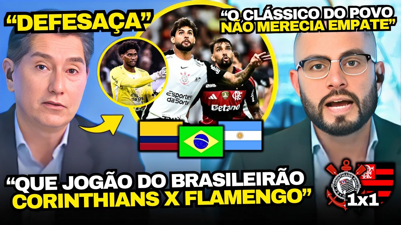 TV Sul-Americana Transmite Jogo Corinthians 1x1 Flamengo ⚽