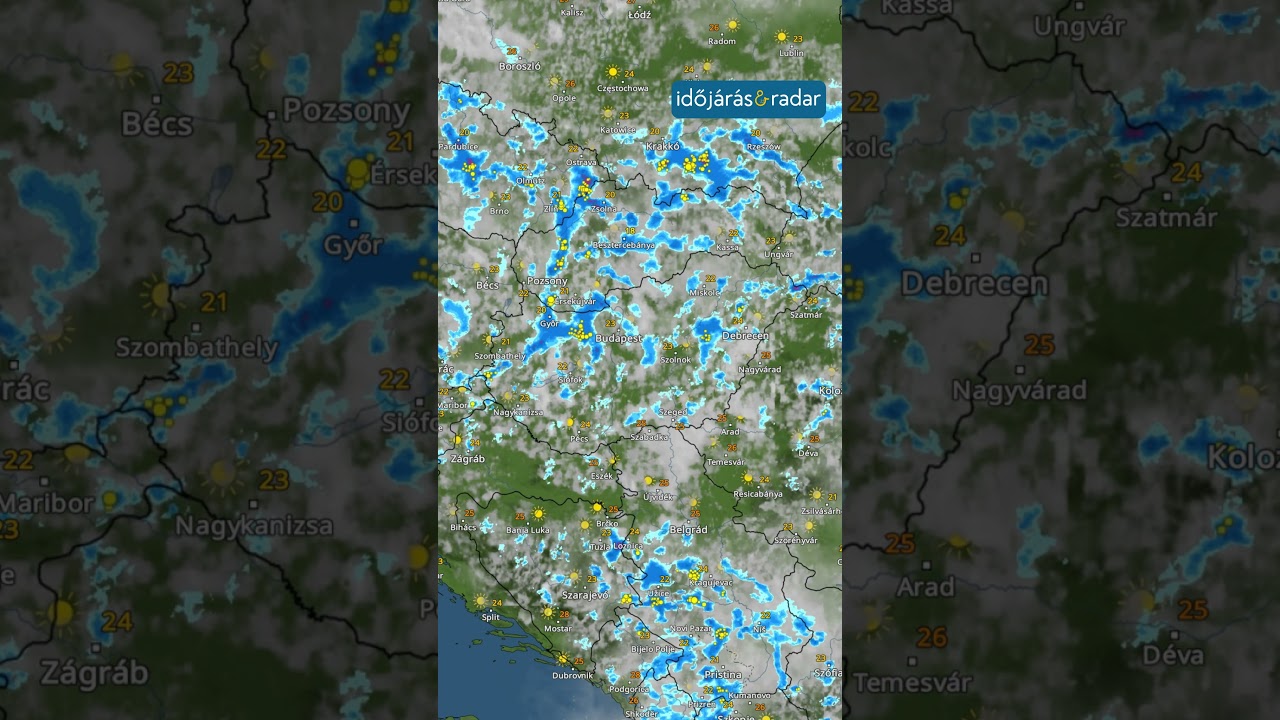 Aktuális Időjárás és Felhőmozgás Radar 🌥️