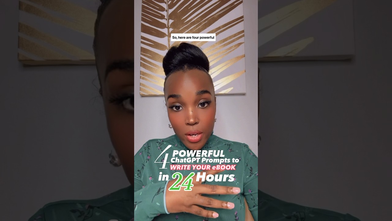 4 ChatGPT Prompts to Write Your eBook in 24 Hours