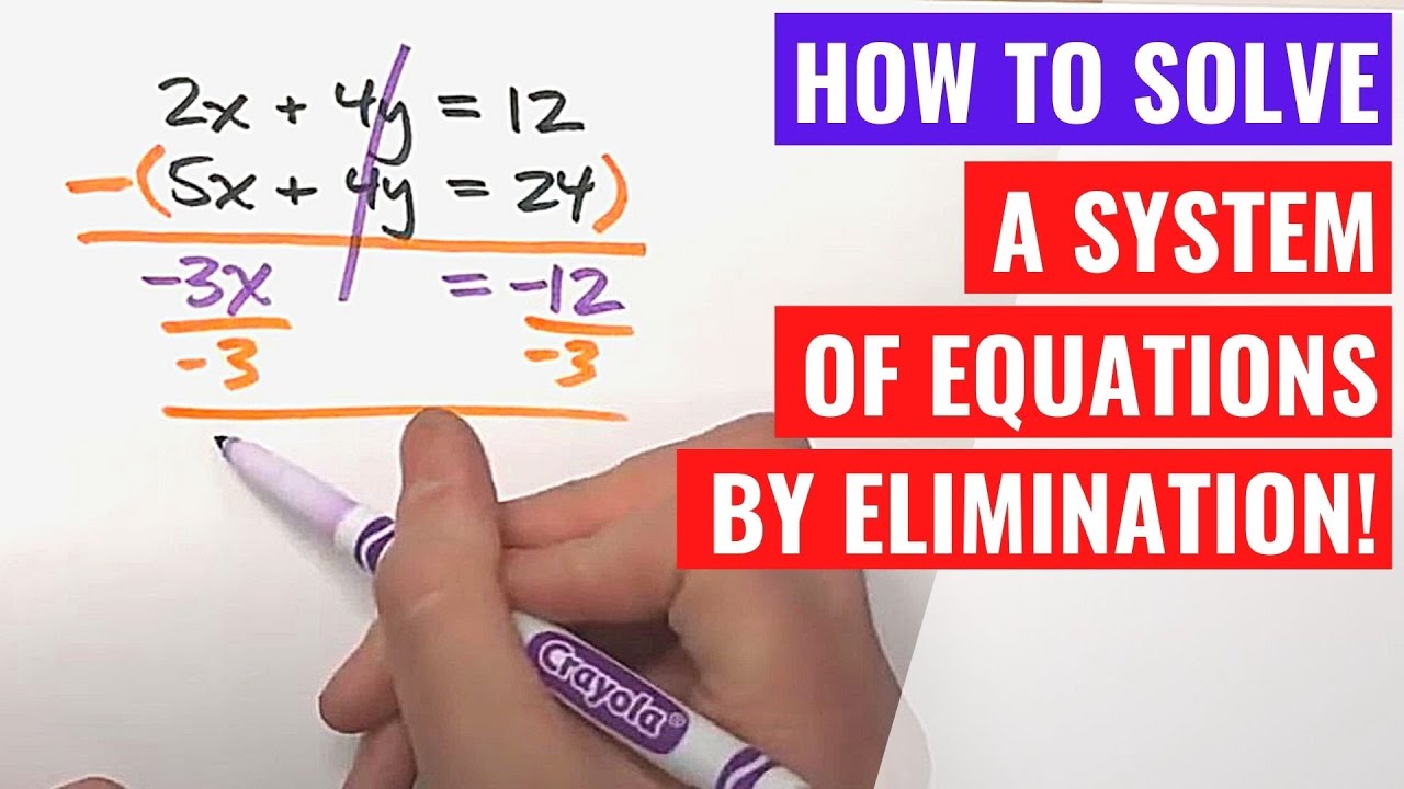 Solve Systems of Equations Using Elimination ✖️