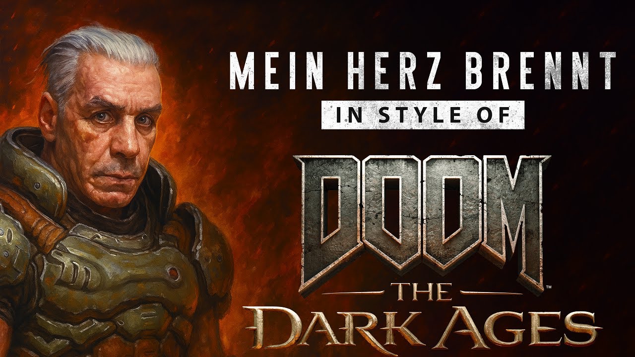 Rammstein's Mein Herz Brennt in DOOM Dark Ages Style 🎸