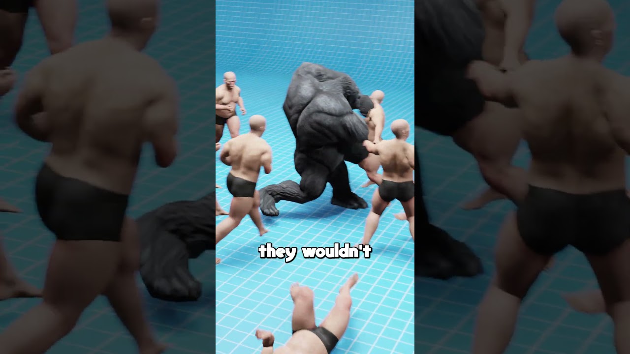100 Men vs Gorilla - 3D Animation Showdown
