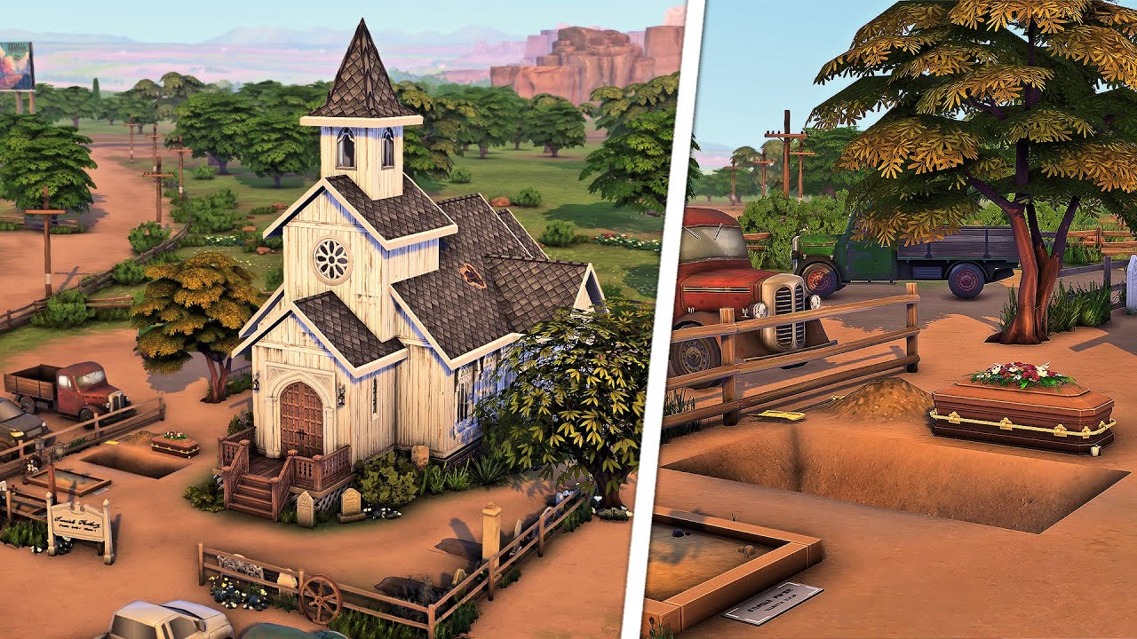 Transform Your Sims’ Weddings with This Western Cemetery & Chapel! 🌵
