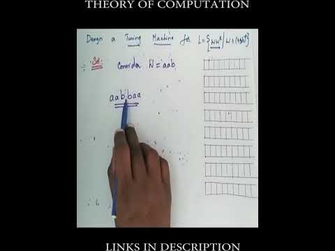 L={ww^R/wЄ(a b)*} Design a turing machine Theory of computation - I