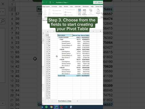 How to make a Pivot Table in 3 Steps‼️ #excel