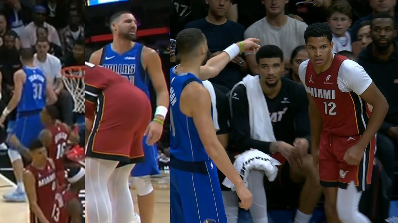 Klay Thompson Gets Tech After Confronting Heat Bench 🔥