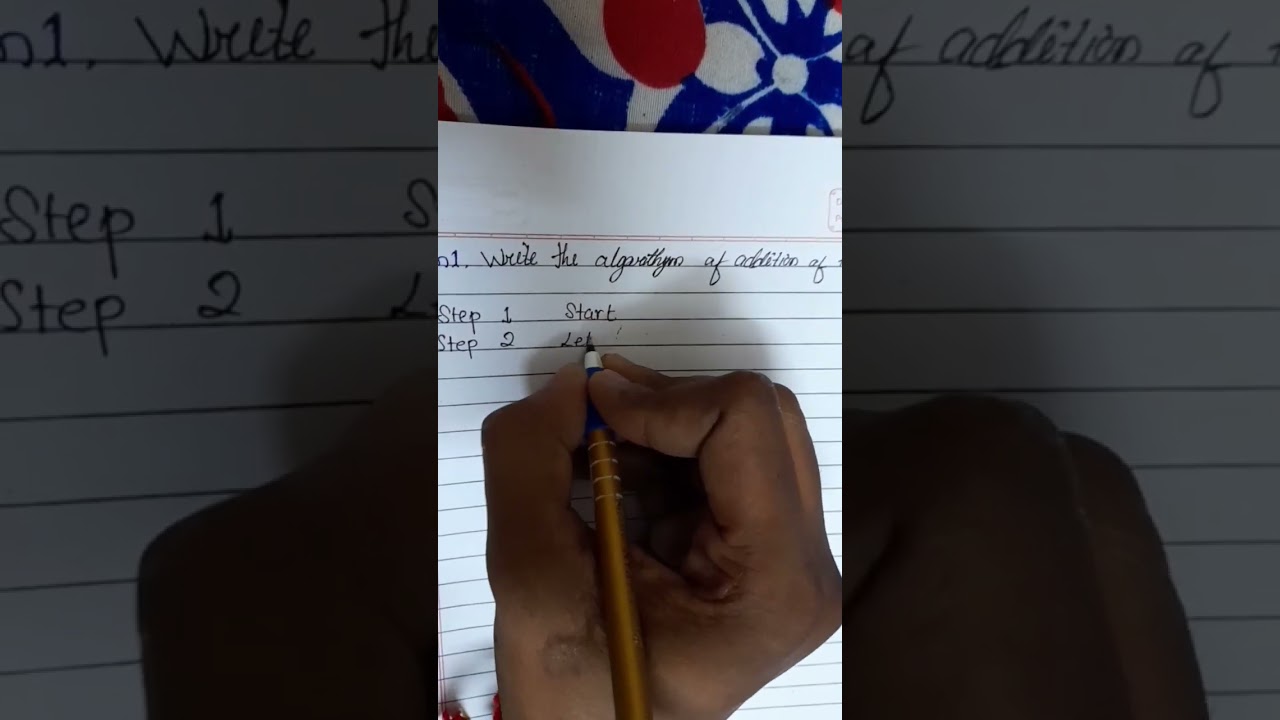 Algorithm 1: Sum of Two Numbers