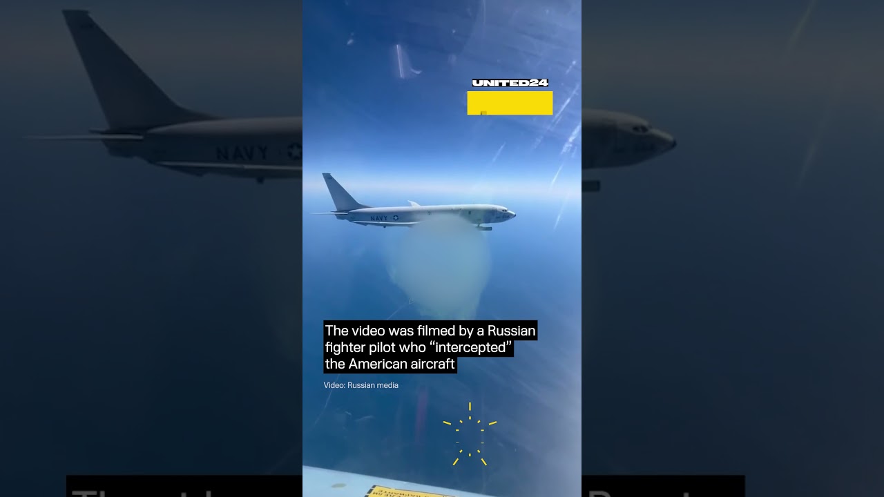 US P-8A Poseidon Flies Over Black Sea 🌊