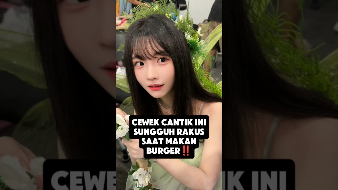 Gambar Cewek Cantik Ini Rakus Saat Makan Burger! 😱