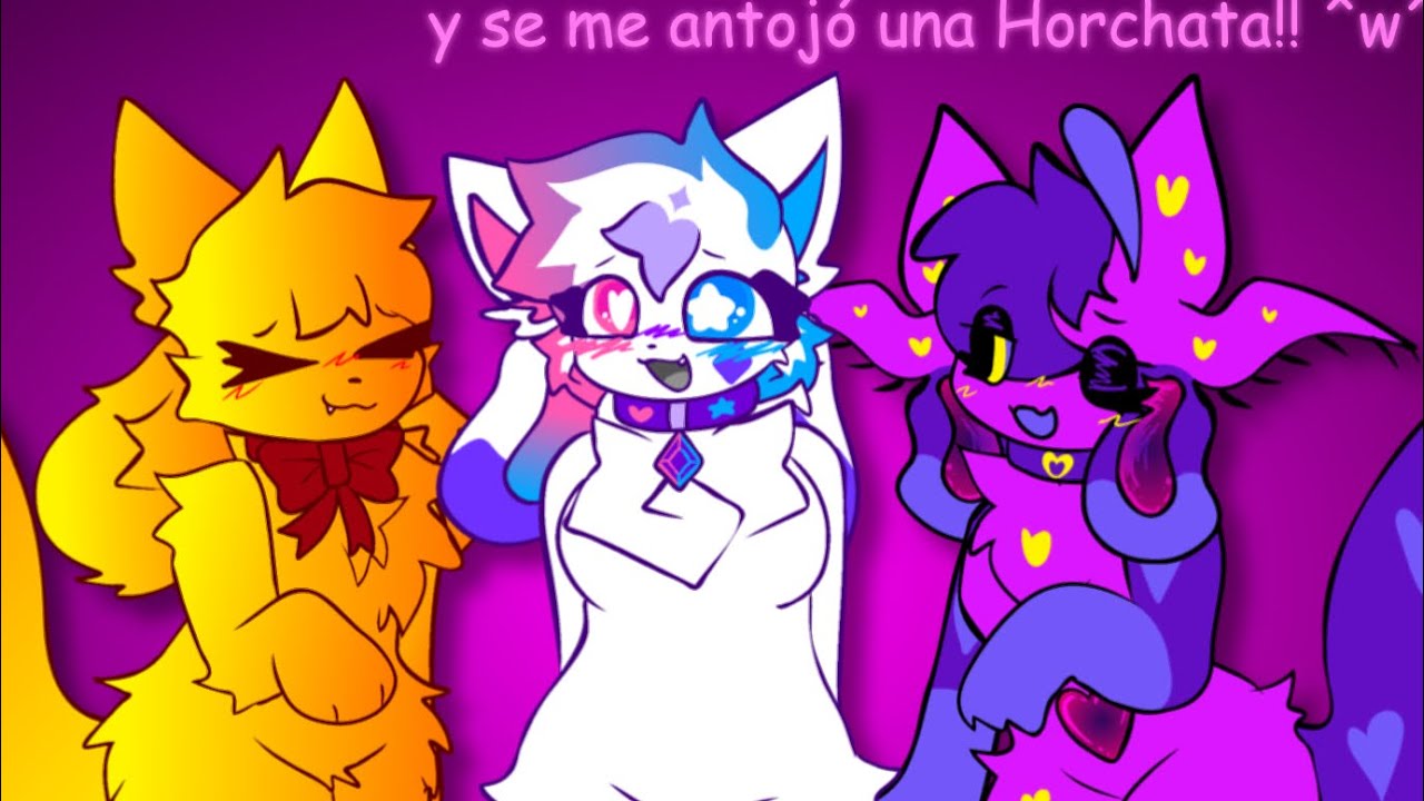 3 way kiss / beso de tres 🧡💜💗 animation meme [60 fps]